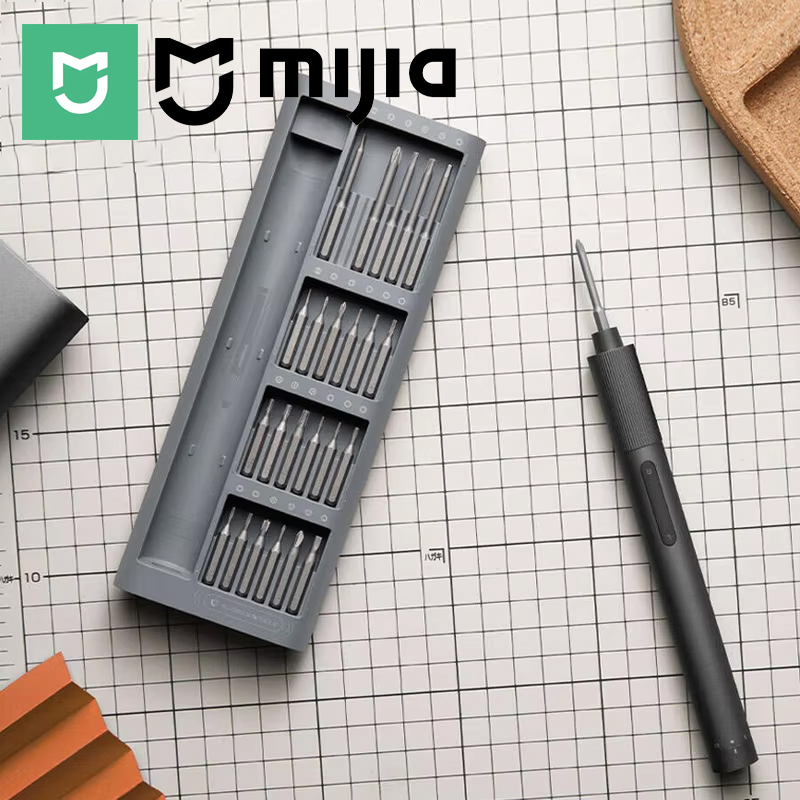 Home Automation Diy Kit - MIJIA 電動精密ドライバー磁気キット、24個のS2スチールビット付き、2つのトルク設定、スマートホームPC電話修理用