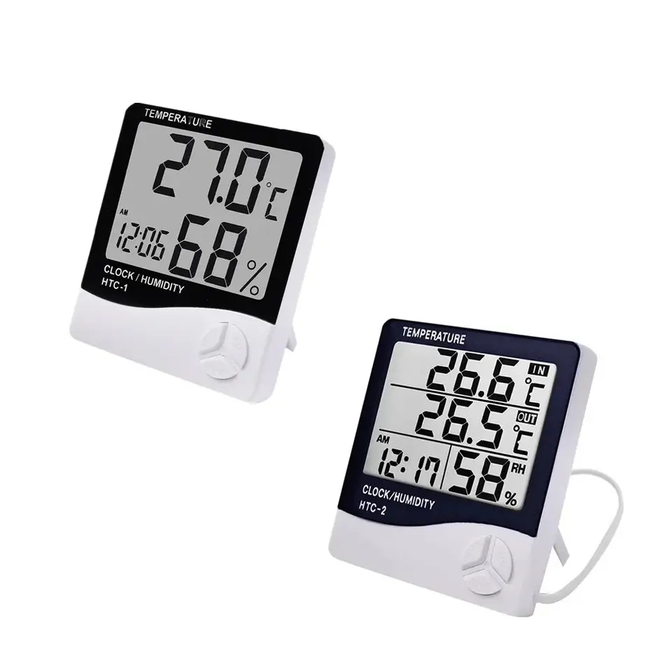 Home Automation Industry - 屋内用LCDデジタル温度計・湿度計 電子温度・湿度計センサーゲージ 家庭用気象観測ステーション