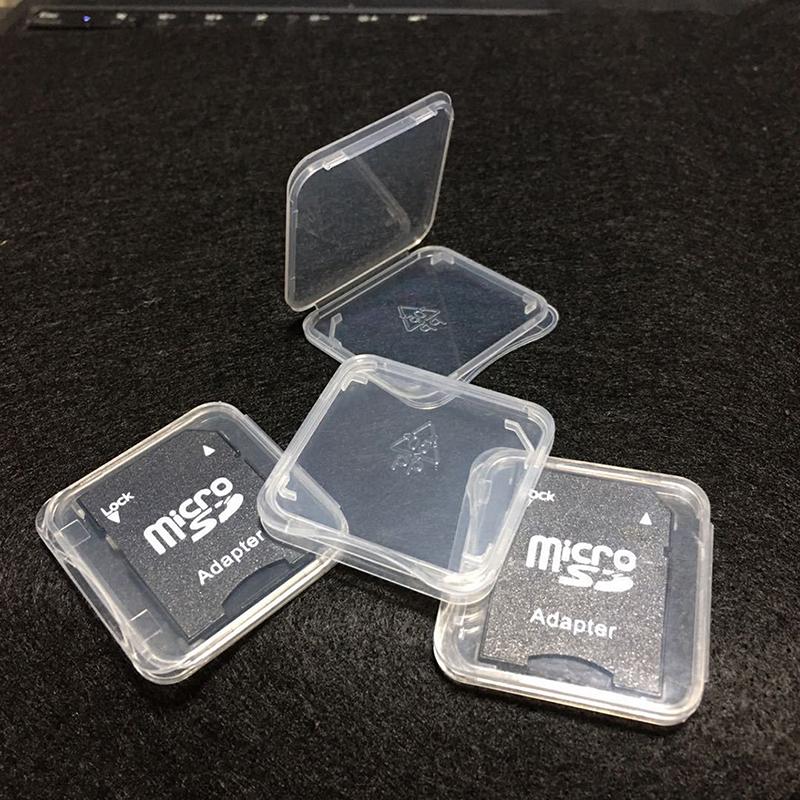 Home Assistant Sd - SDカードホルダー用透明メモリーケース,プラスチックケース,プロテクター,バッチあたり10個
