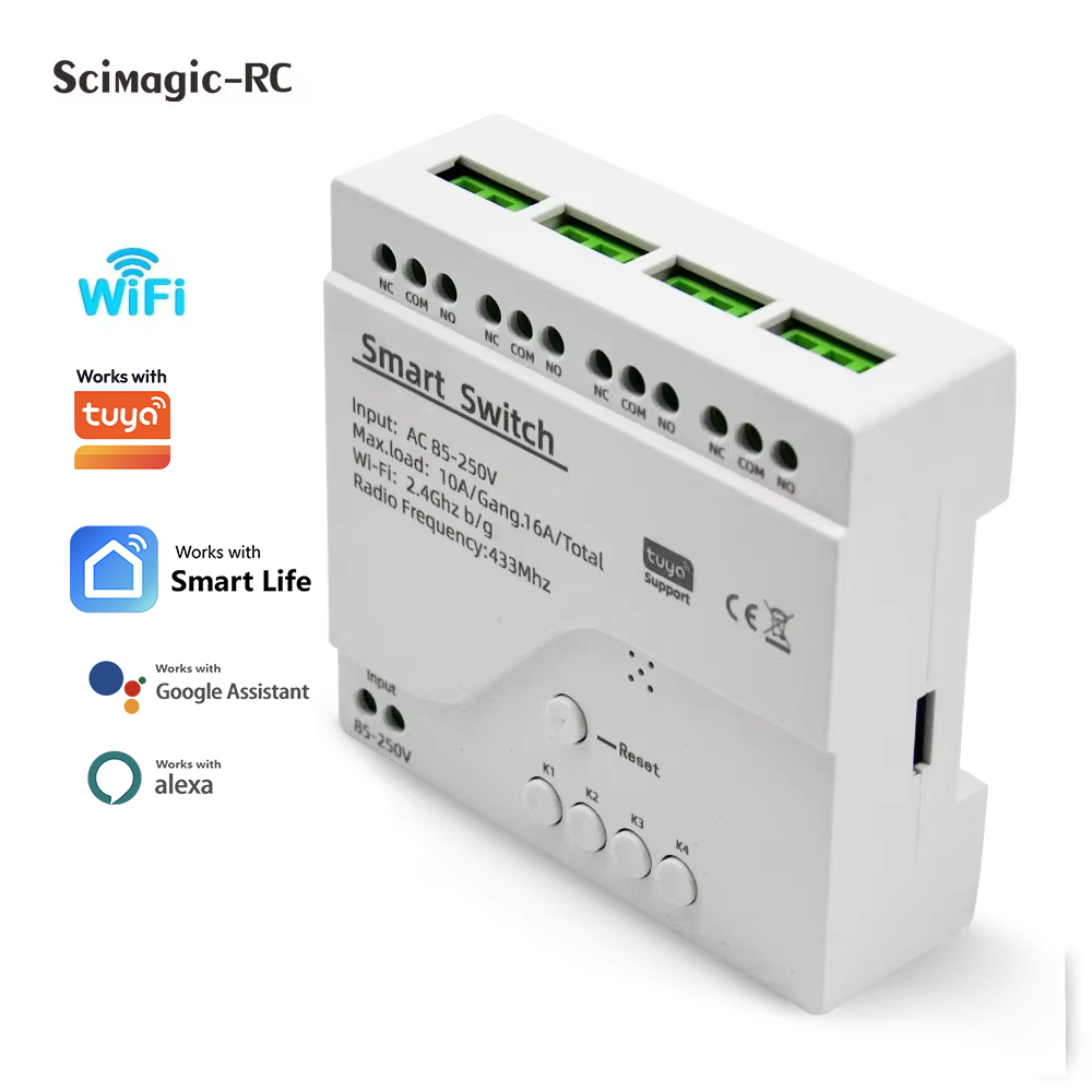 Home Automation Ideas - スマートスイッチ 4CH リレーモジュール ホームオートメーション DC 12V
