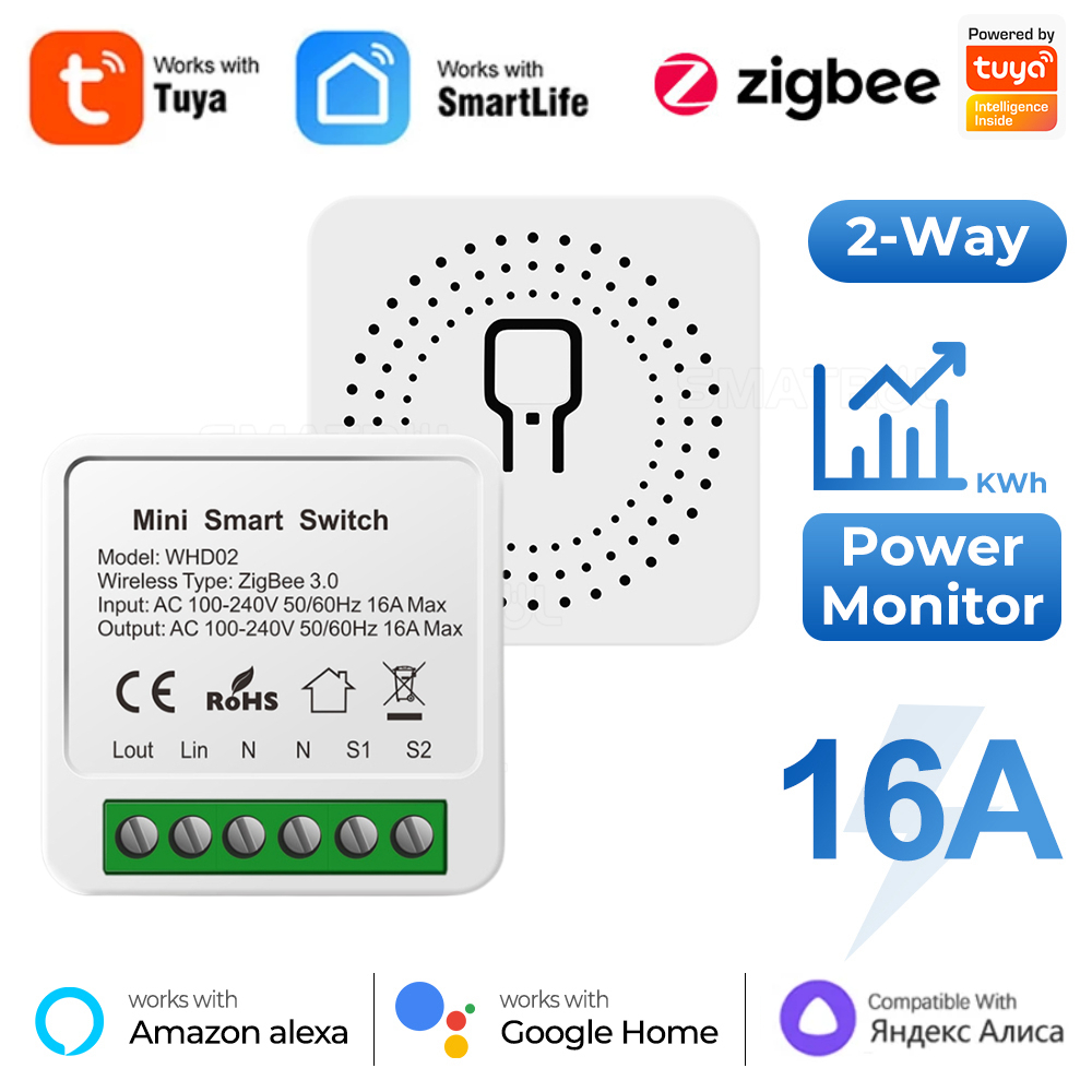 Home Automation Industry - Zigbee / WiFi スマートスイッチ パワーモニター付き 16A