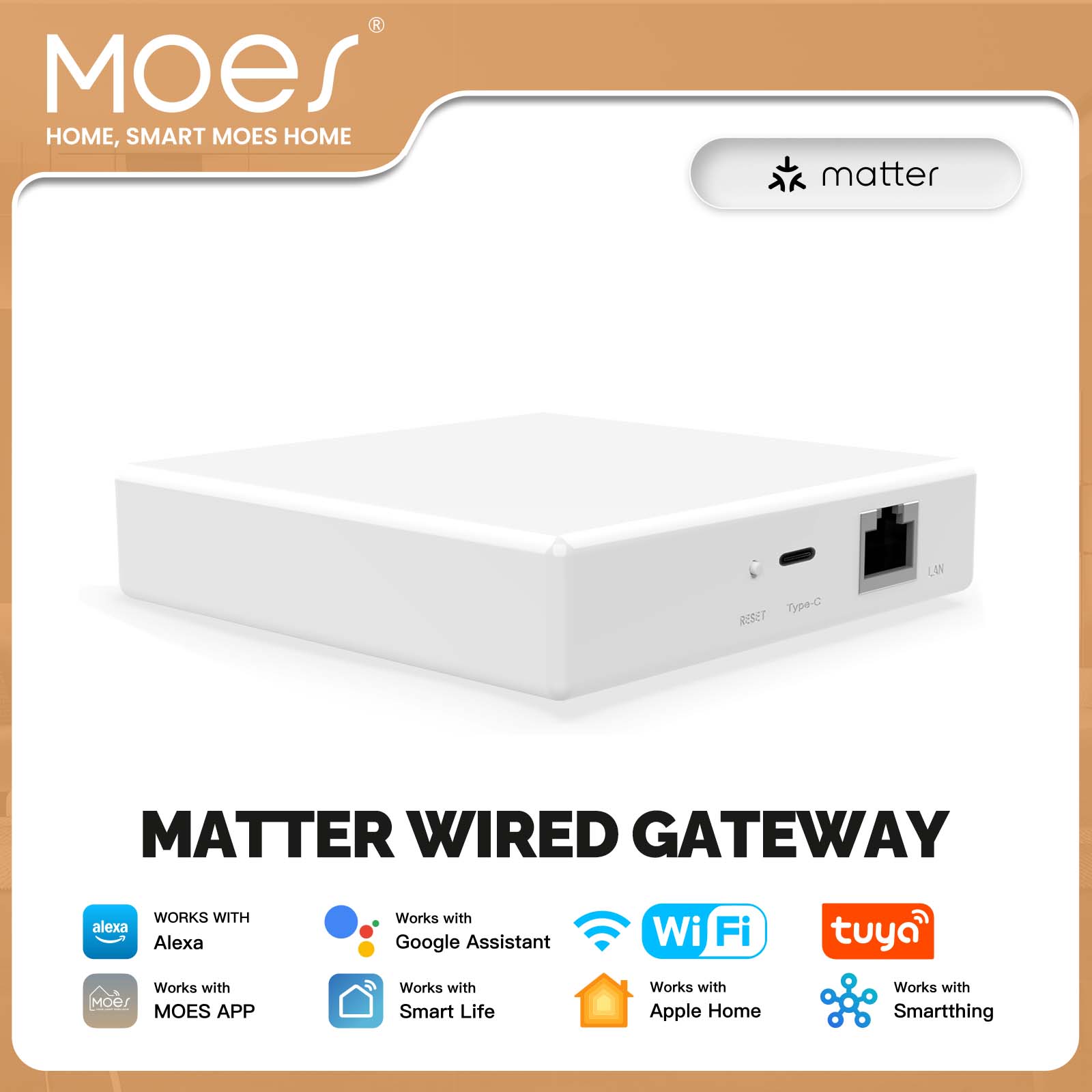 Matter Hub Thread - MOES Tuya ZigBee Matter Thread ゲートウェイハブ、スマートホームブリッジ、Siri