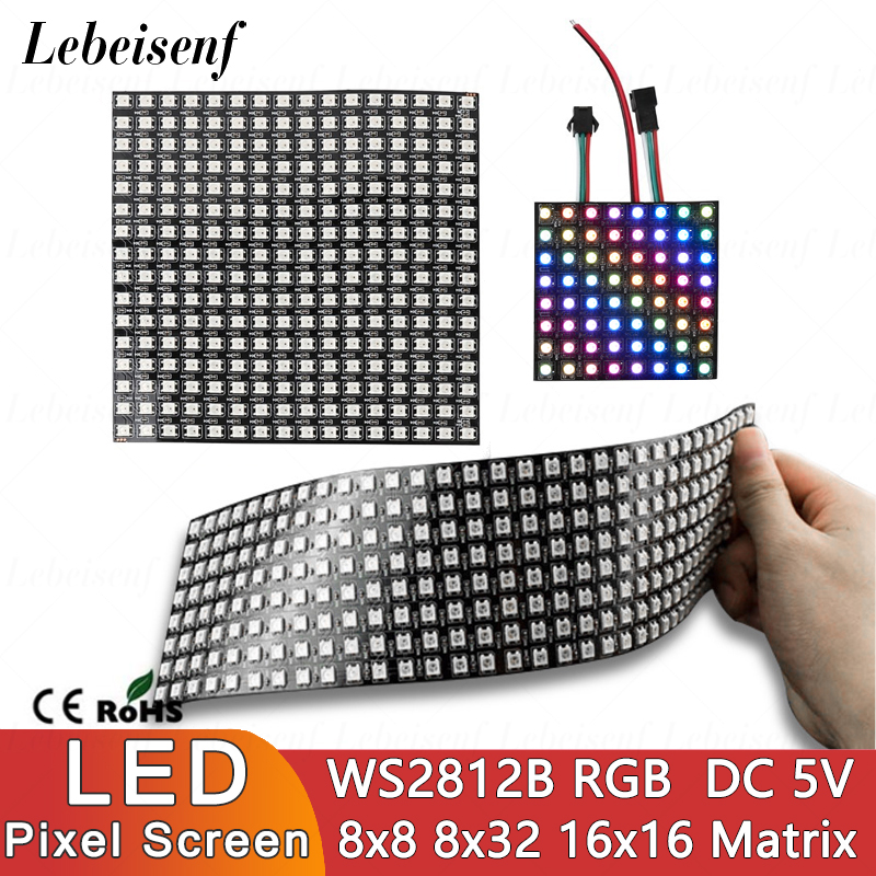 LEDデジタルピクセルスクリーン WS2812B SMD 5 - Rgb Led Matrix 8X8 のレビューと価格
