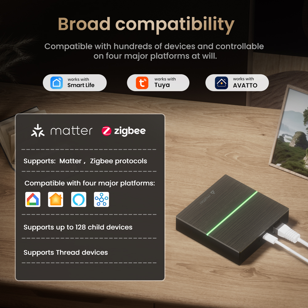 AVATTO Matterスマート有線ゲートウェイハブ Zi - Matter Hub Thread のレビューと価格