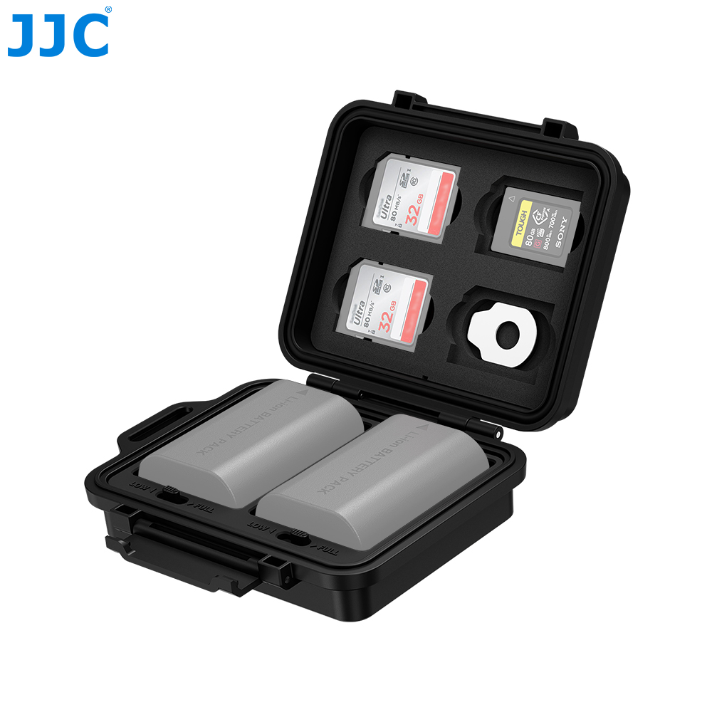 JJC カメラバッテリー メモリカード収納ケース 4枚のSD - Home Assistant Sd のレビューと価格
