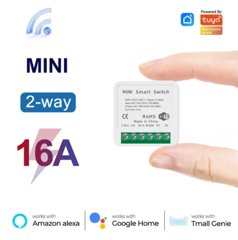 Tuya mini 16a wifiスイッチスマートライフア - Home Automation Ideas のレビューと価格