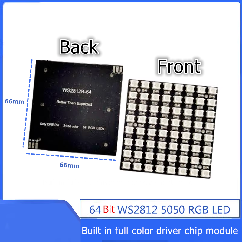 WS2812B 8x8 64Bit RGB LED マトリッ - Rgb Led Matrix 8X8 のレビューと価格