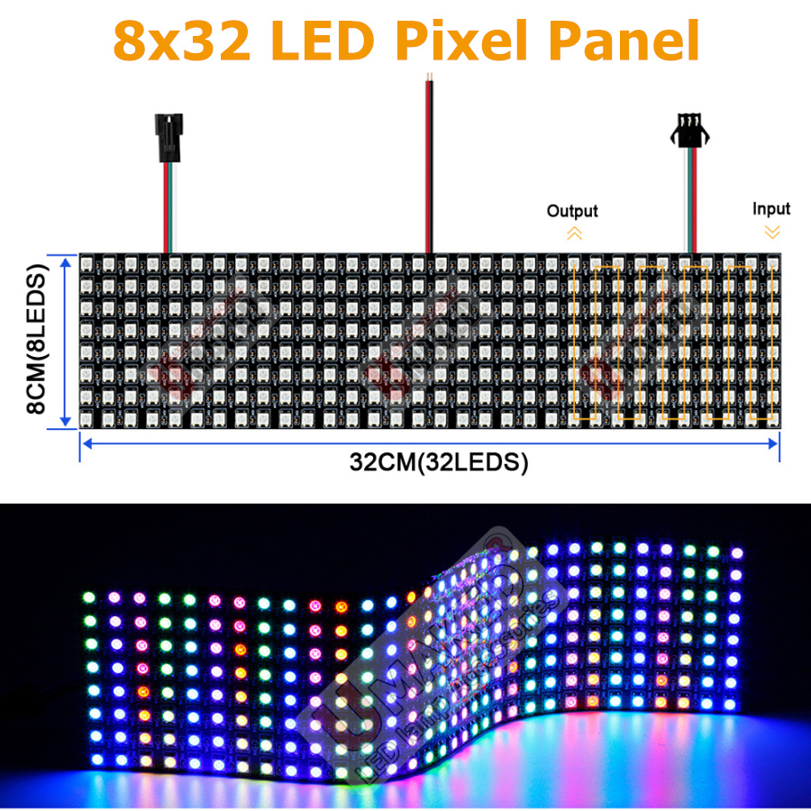2 個 WS2812B 個別にアドレス指定可能なデジタルフレ - Rgb Led Matrix 8X8 のレビューと価格