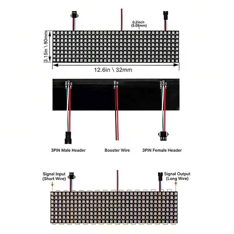 WS2812B スマートピクセルモジュールマトリックスパネル - Rgb Led Matrix 8X8 のレビューと価格