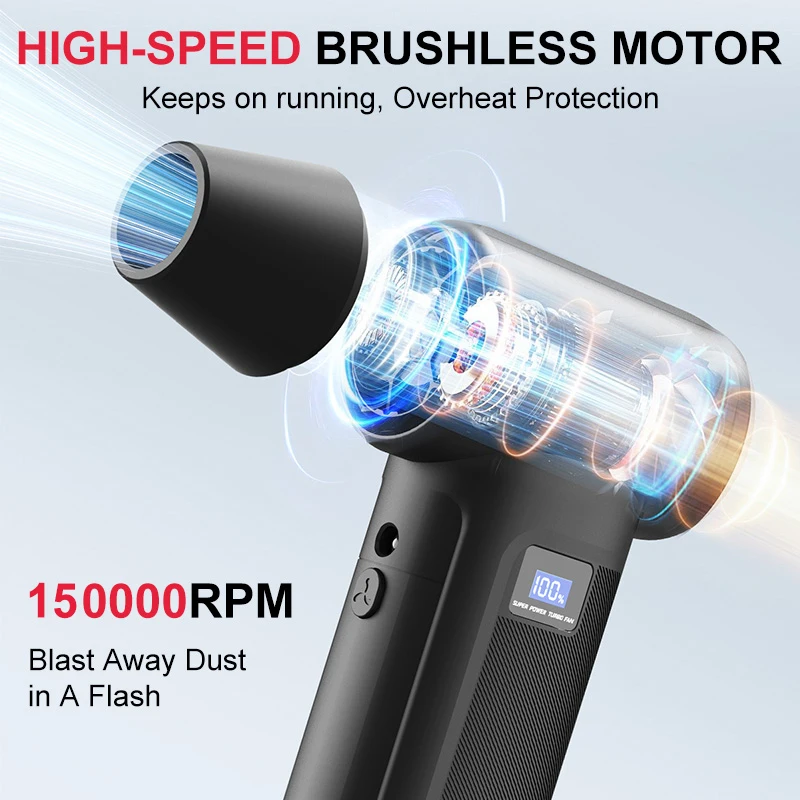 コードレスターボファンブロワー 150000RPM ポータブ - Home Automation System Diy のレビューと価格