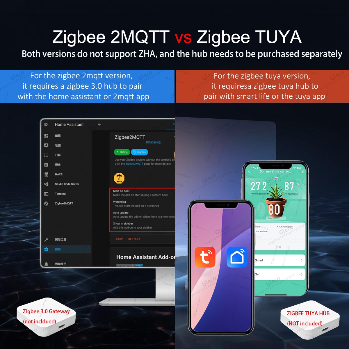 Zigbee 土壌水分センサーメーター温度湿度肥沃度光テスタ - Home Automation Ideas のレビューと価格