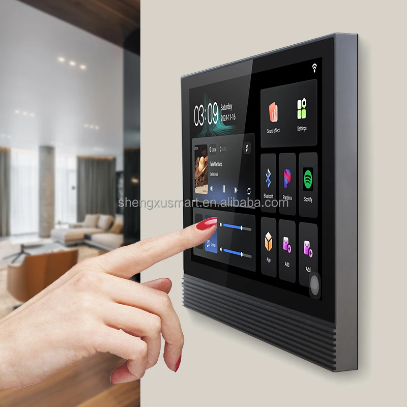 新デザイン7インチスマートホームスピーカーウォールアンプWi - Home Automation System Design のレビューと価格
