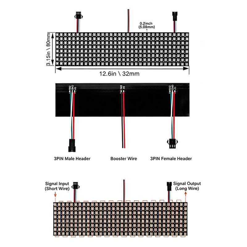 WS2812B スマートピクセルモジュールマトリックスパネル - Rgb Led Matrix 8X8 のレビューと価格