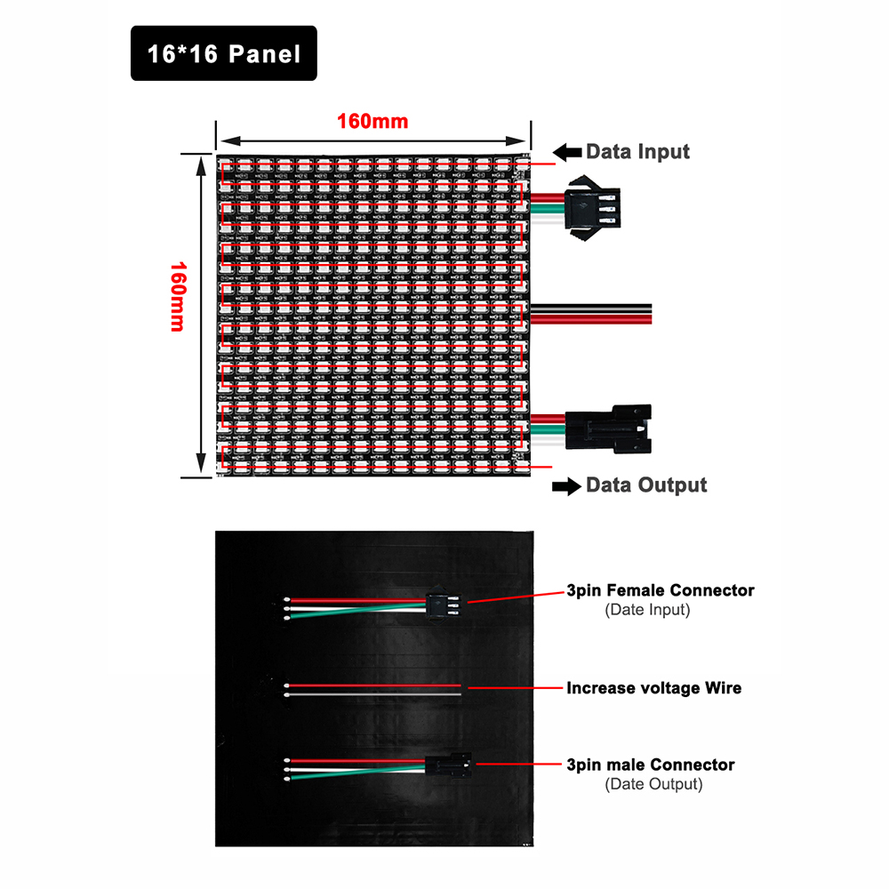 DC5V WS2812B 5050 RGB SMD 柔軟な  - Rgb Led Matrix 8X8 のレビューと価格